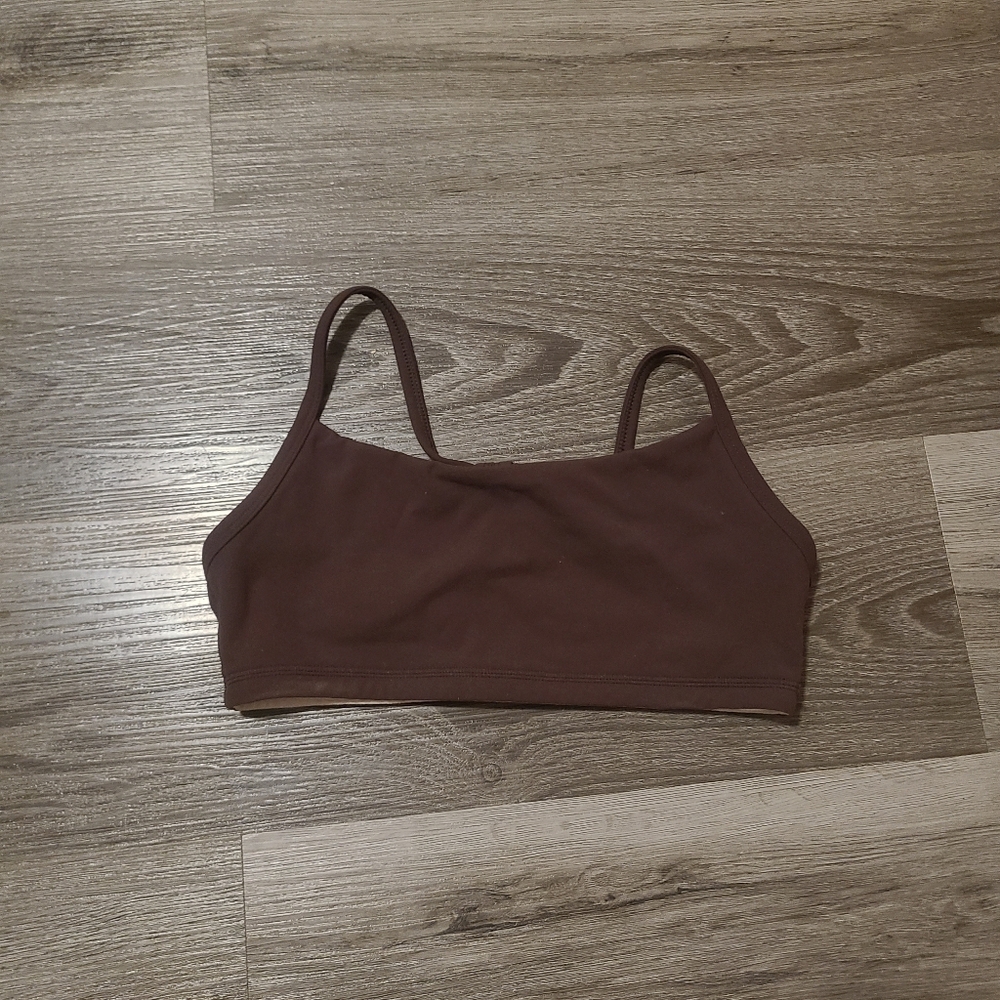 BuffBunny Reversible Sports Bra Brown And Ivory Size S
